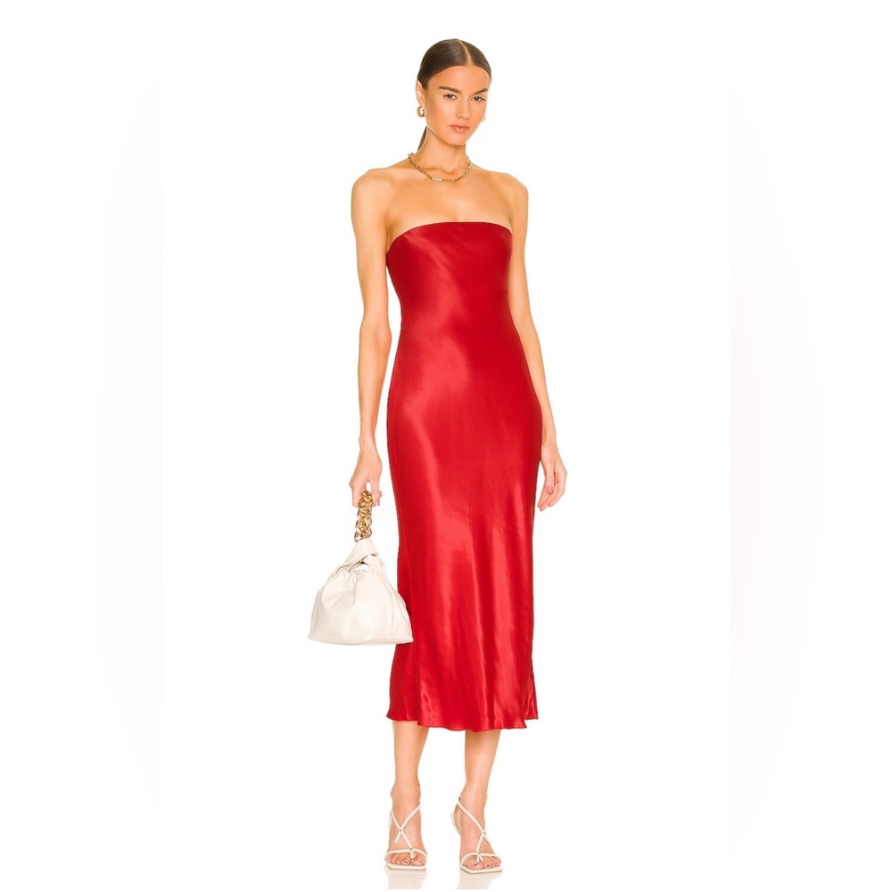 OXYL MIDI DRESS IN RED - L’Academie